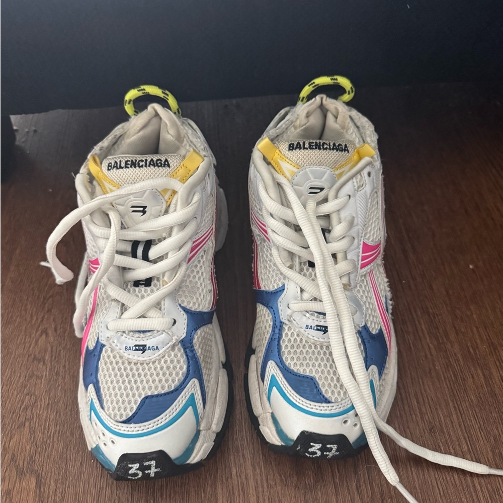 Balenciaga Women’s Sneakers - White, Blue, Pink, Yellow